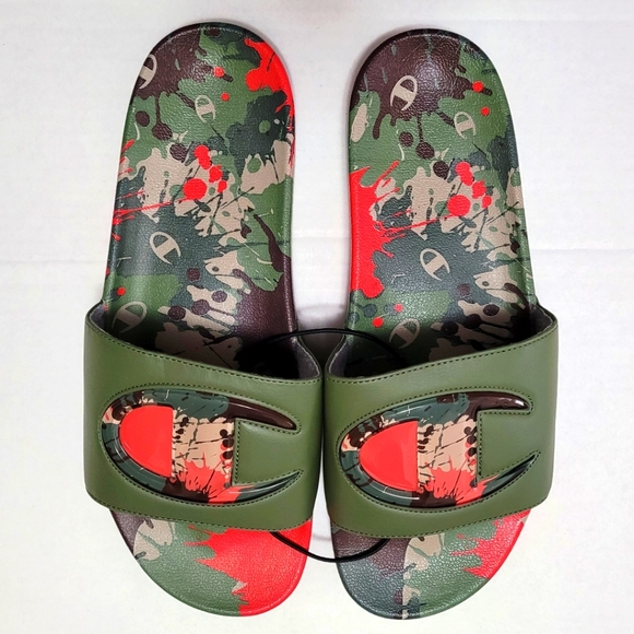 Champion Other - NEW MEN'S CHAMPION IPO SLIDES, CAMO OLIVE / 13